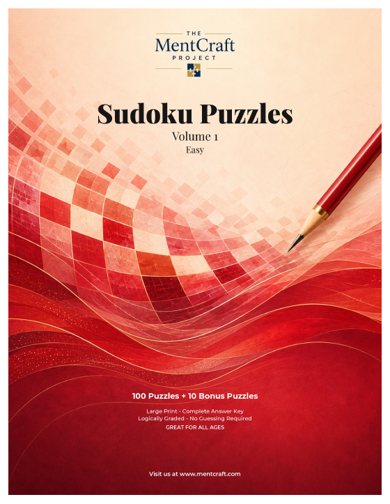 Sudoku Puzzles, Easy — Volume 1 cover
