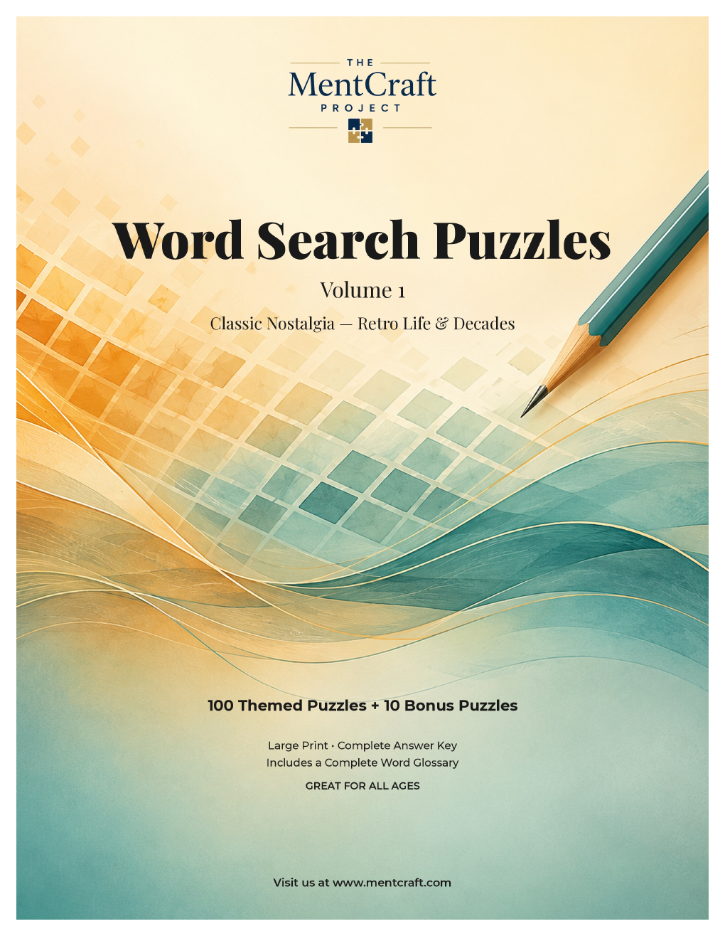 Word Search Puzzles, Classic Nostalgia — Retro Life & Decades cover