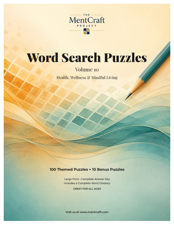 Word Search Puzzles, Volume 10: Health, Wellness & Mindful Living cover