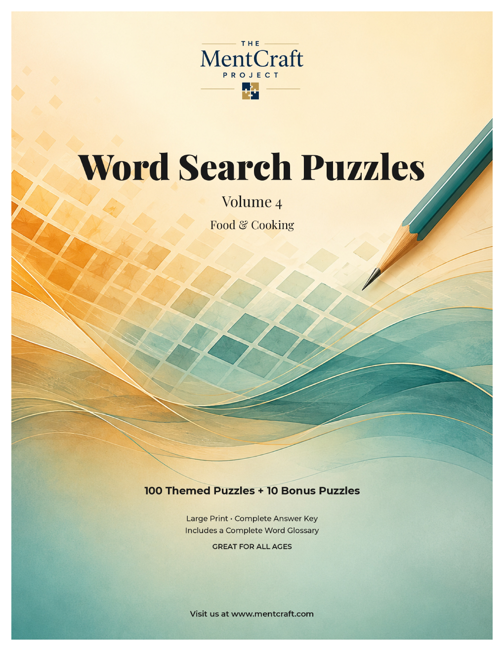 Word Search Puzzles, Food & Cooking cover